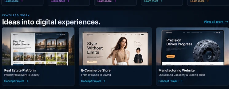 ScrollCraft Featured Work concept visual